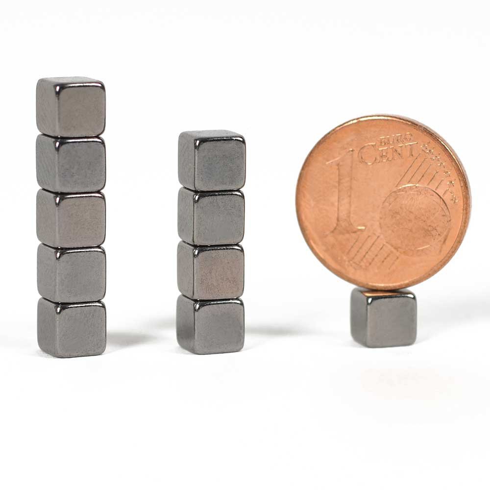HAB&GUT MC000-CUBL Magnete 5mm Anthrazit 10er Neodym N38