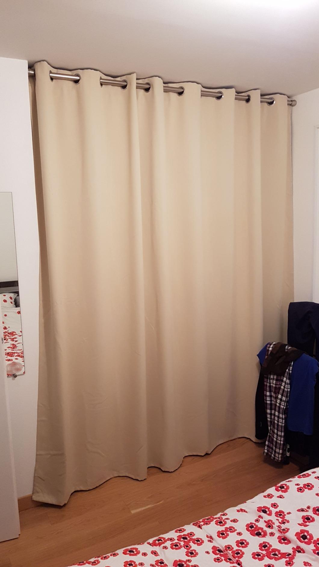 heimtexland Typ139 Ösenschal Verdunkelungsgardine 245x275 cm creme