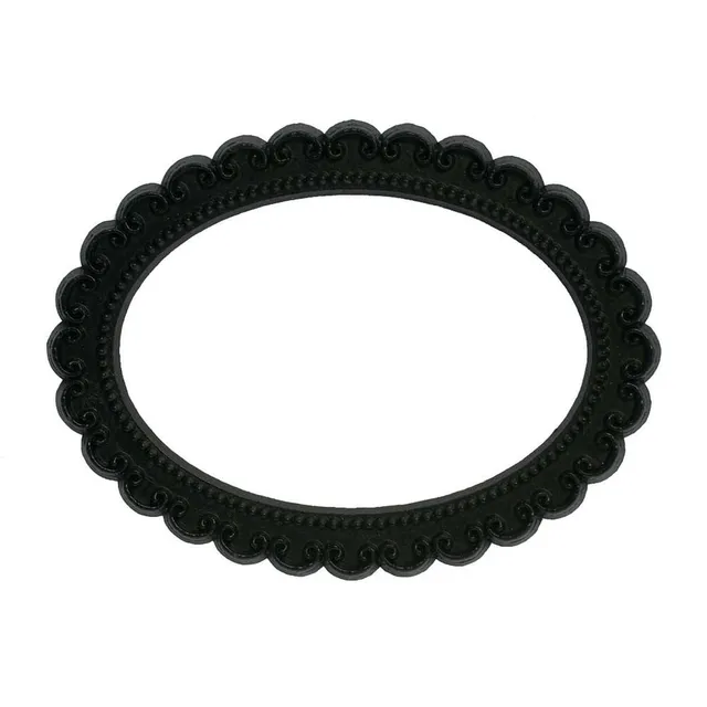 HAB & GUT Magnetbilderrahmen Oval Fotorahmen Schwarz magnetisch