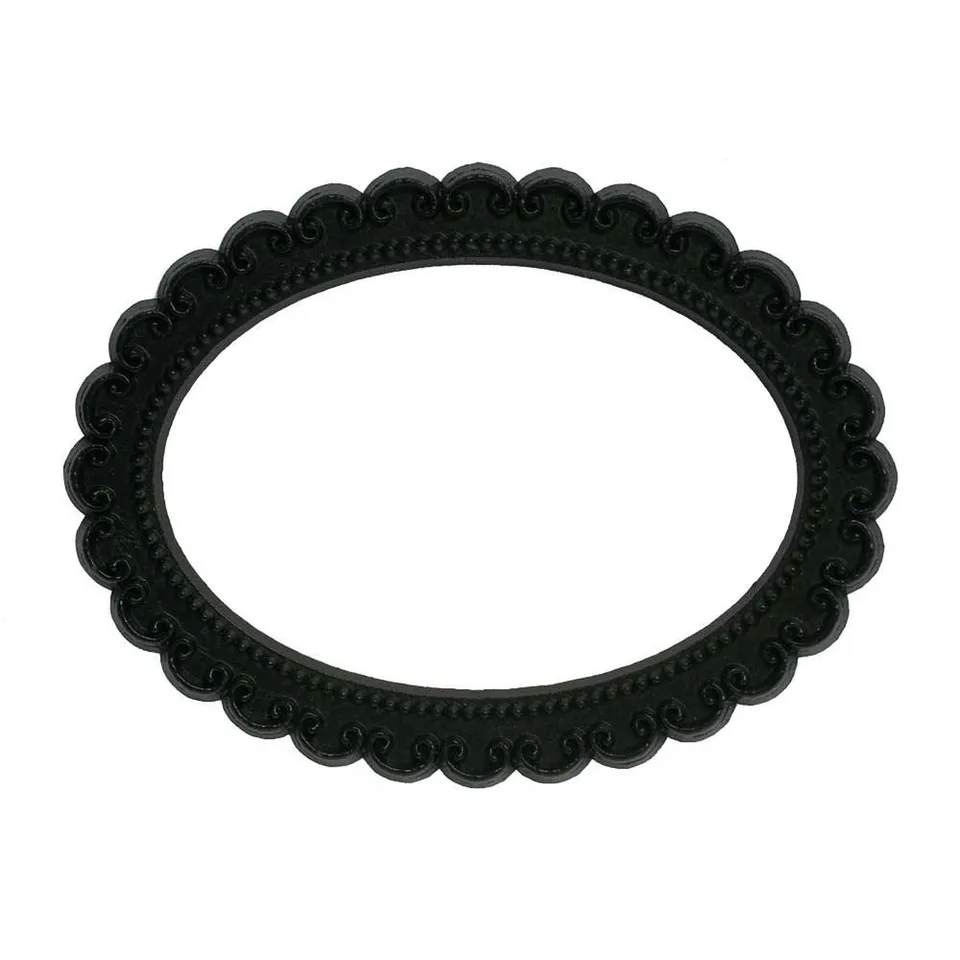 HAB & GUT Magnetbilderrahmen Oval Fotorahmen Schwarz magnetisch
