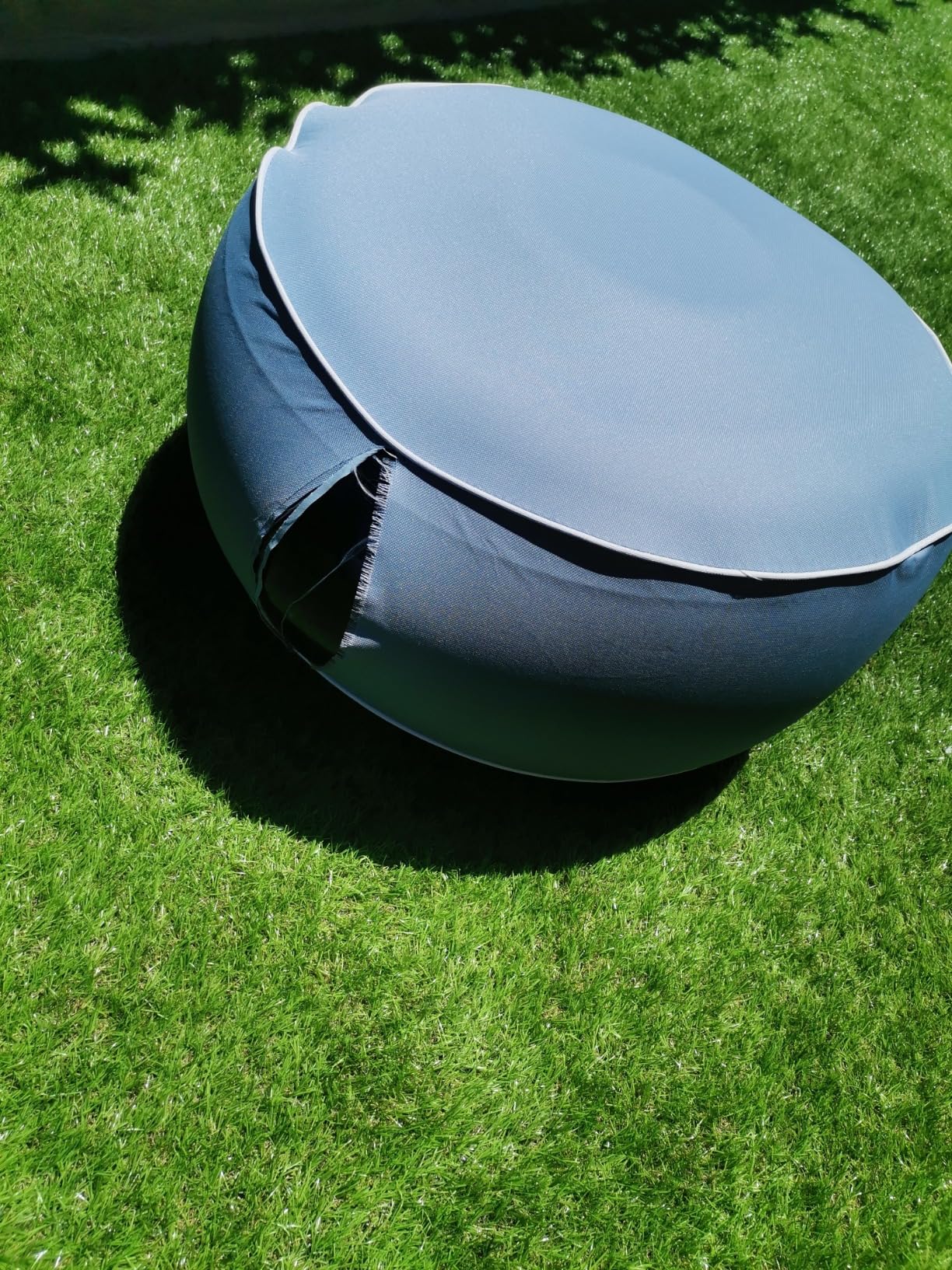 heimtexland Typ841 Outdoor Pouf Gelb aufblasbar Ø56 cm