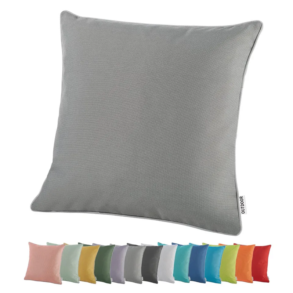 heimtexland Typ551 Lotus Outdoor-Kissen 45x45 cm taupe wasserabweisend