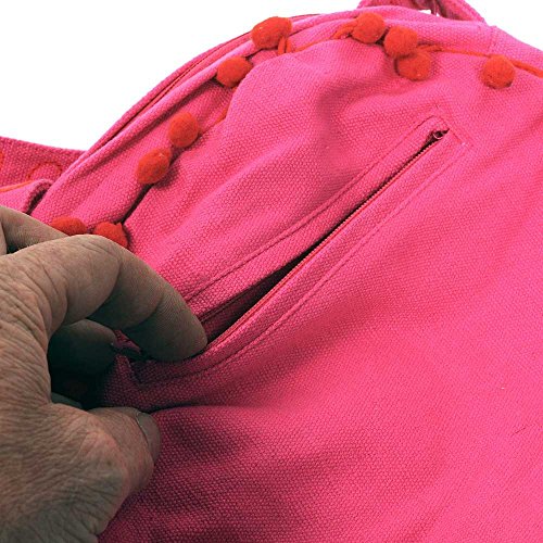 HAB & GUT Nepal Goa Crossbody Handtasche pink bestickt Baumwolle