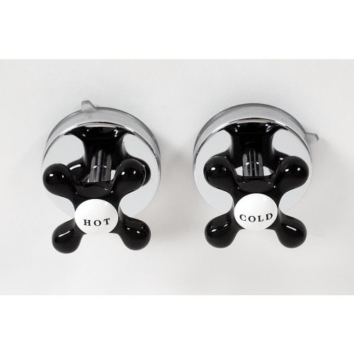 HAB & GUT ch001b Wandhaken mit Saugnapf Schwarz 2er Set Retro