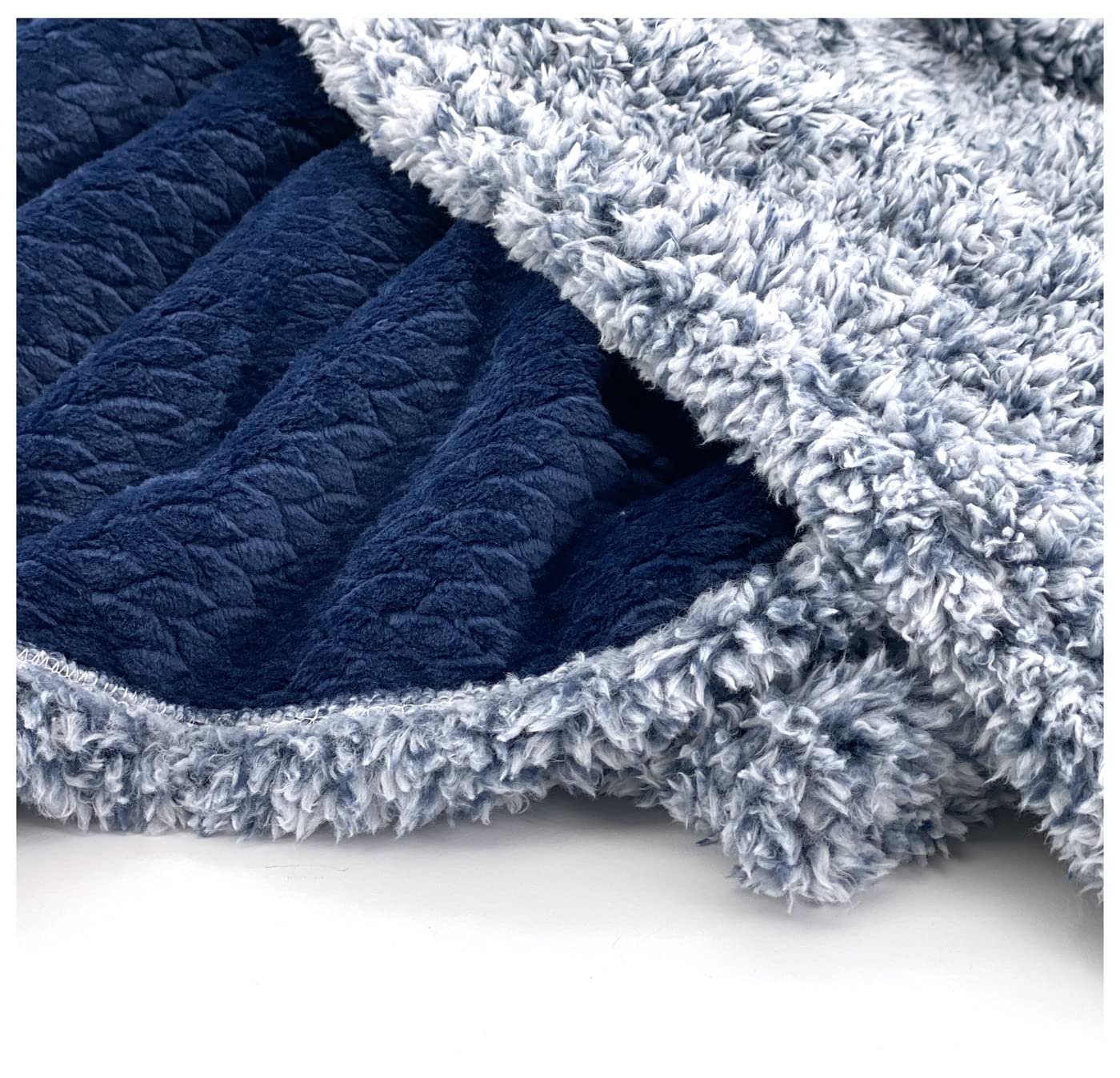 heimtexland Typ781 Kuscheldecke Navy 200x150 Sherpa warm