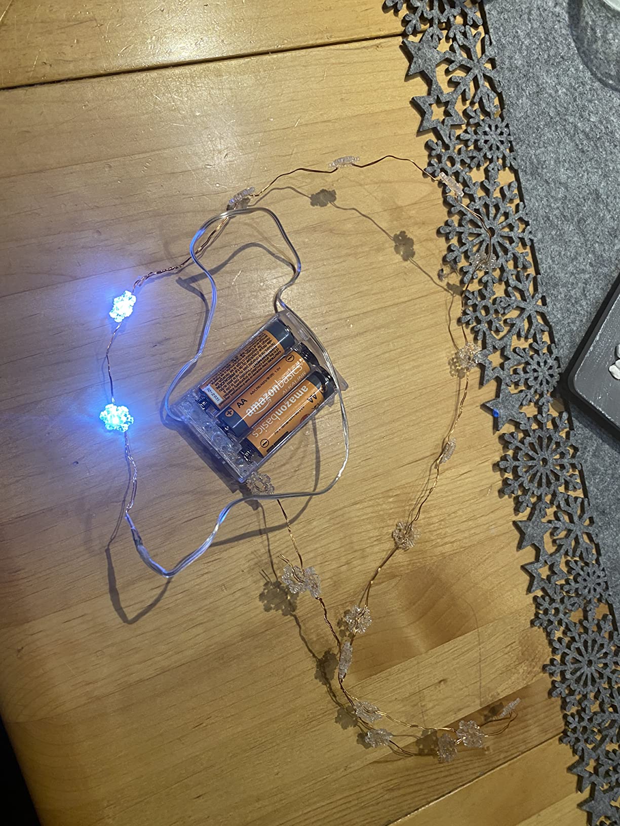 HAB & GUT LED009 Lichterkette Sterne pink Batterie 20er