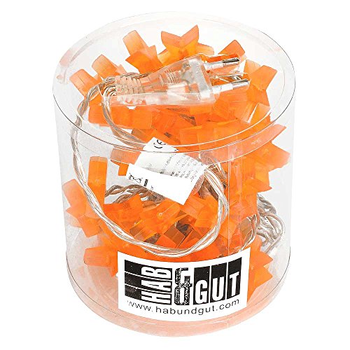 HAB & GUT L004-O Lichterkette Stern Orange 5 m