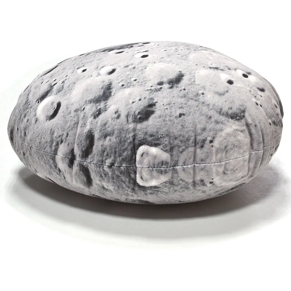 HAB & GUT PS034 Mond Steinkissen 50x36 cm Grau Plüsch