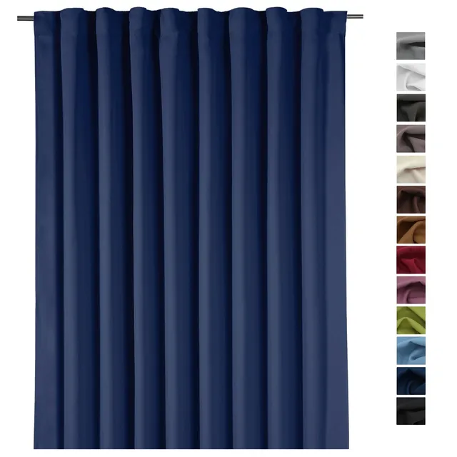 heimtexland Typ139 Gardine blickdicht 245x275 cm Dunkelblau