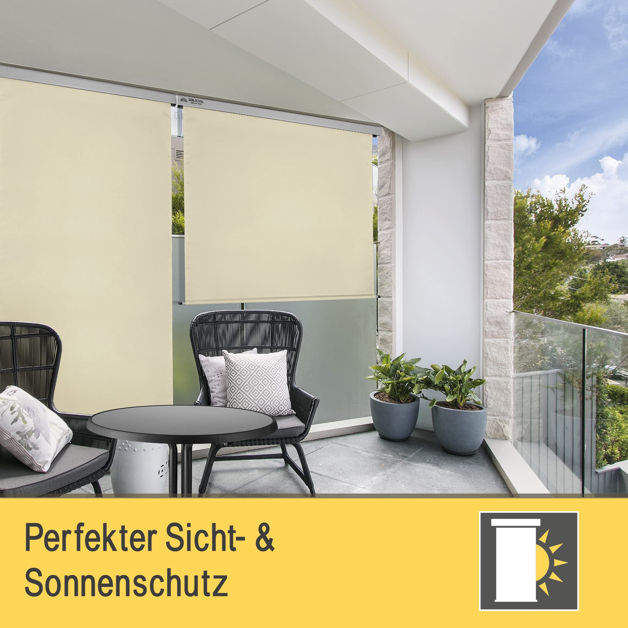 Sol Royal SolVision MS5 Senkrechtmarkise Beige 160x250 cm