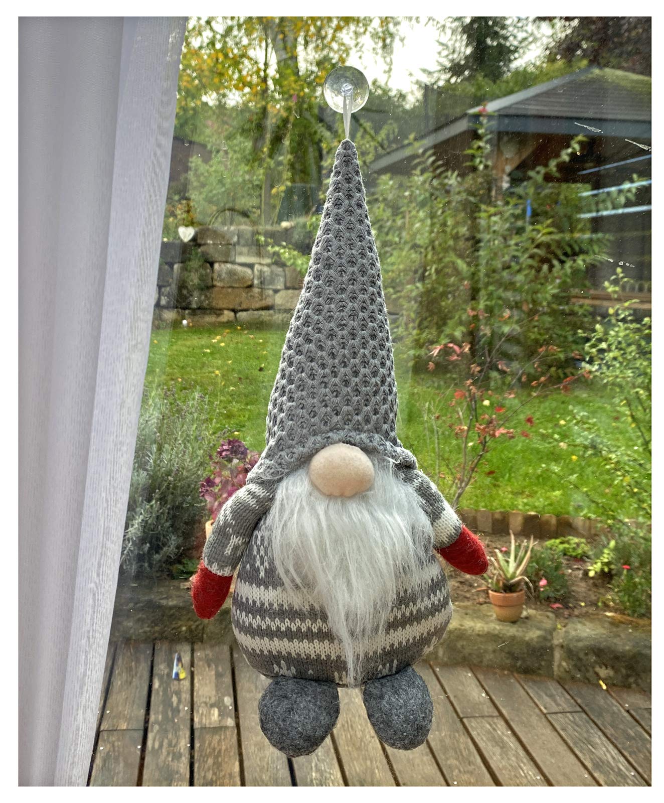 heimtexland Typ711 Wichtel grau 30 cm Saugnapf Türstopper