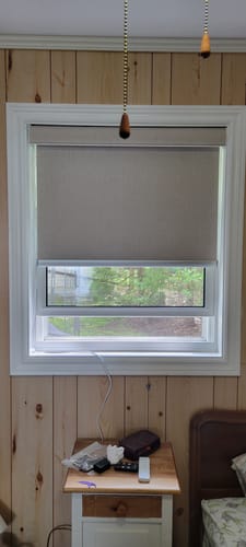 SmartWings Hardwired Linen Rollo 100% Blackout