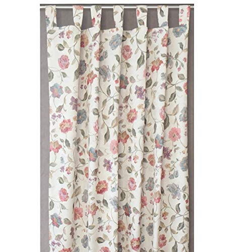 heimtexland Typ312 Schlaufenschal 245x140 cm Blumen Jacquard
