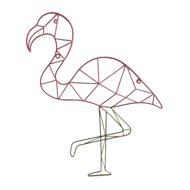 HAB & GUT CR033 Wandgitter Flamingo 45x60 Fotowand pink-gold
