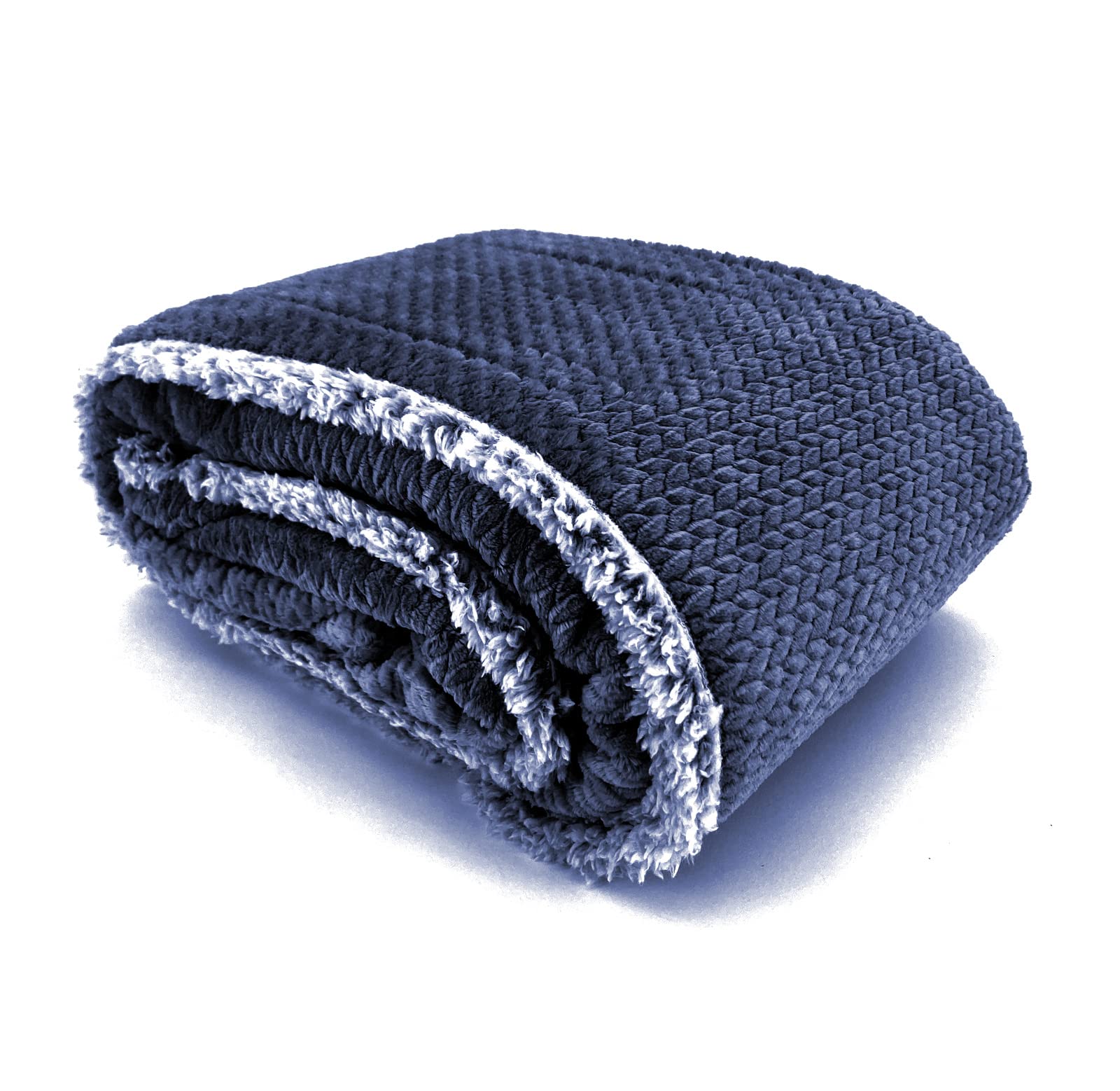 heimtexland Typ781 Kuscheldecke Navy 200x150 Sherpa warm