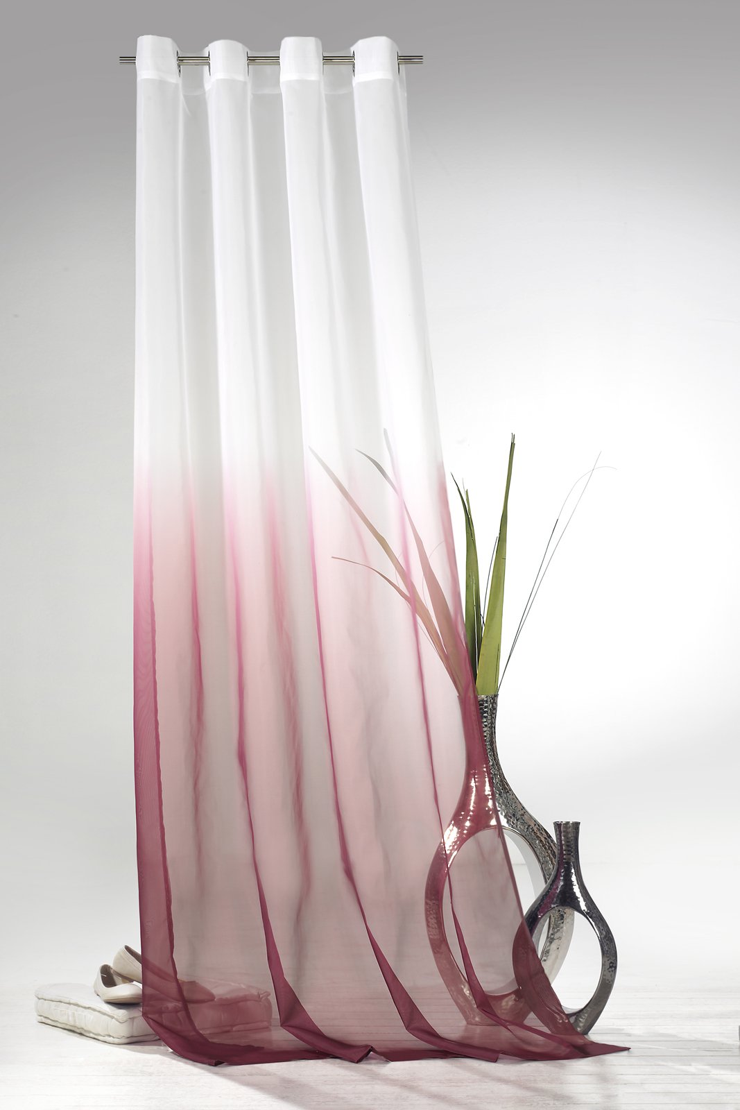 heimtexland Typ501 Ösenschal 245x140 Türkis transparent