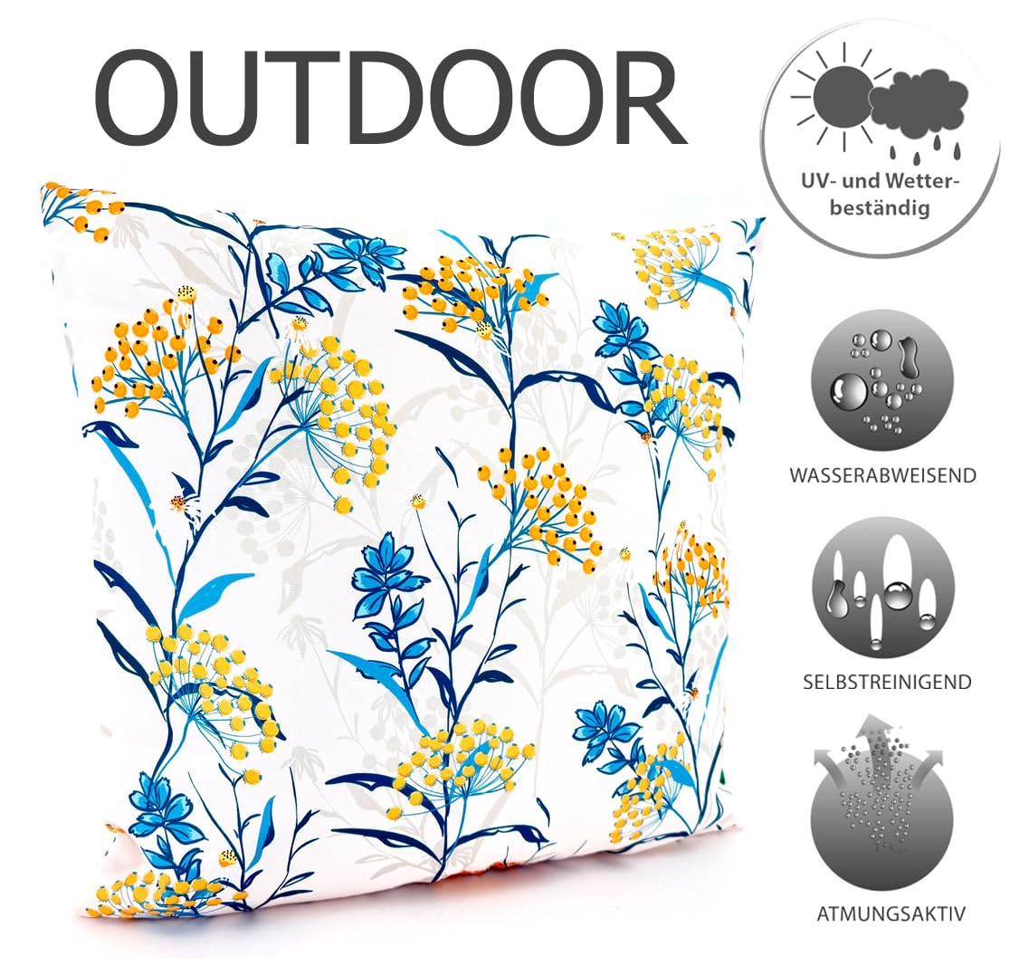 heimtexland Typ913 Outdoorkissen 45x45 Beerenstrauch wetterfest