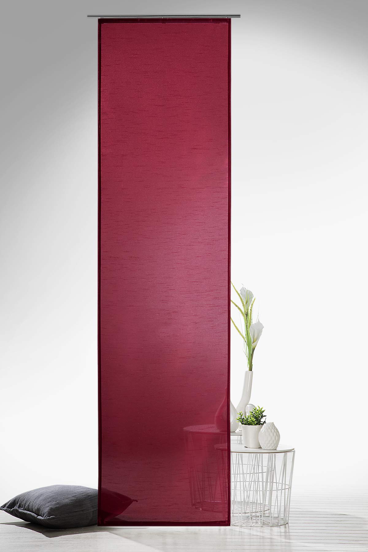 heimtexland Typ118 Schiebegardine 245x60 cm beere halbtransparent