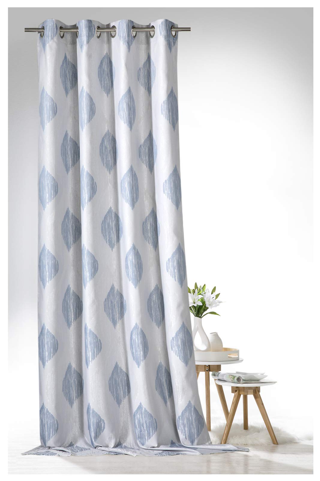 heimtexland Typ635 Ösenschal 245x140 gold blickdicht Jacquard