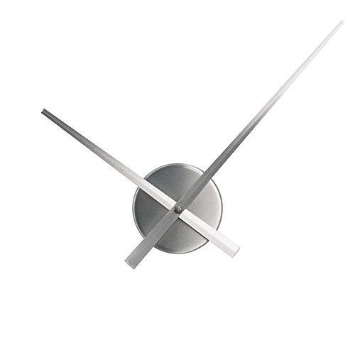 HAB & GUT Big TIME A01V14 Wanduhr Silber 50 cm ohne Ziffern