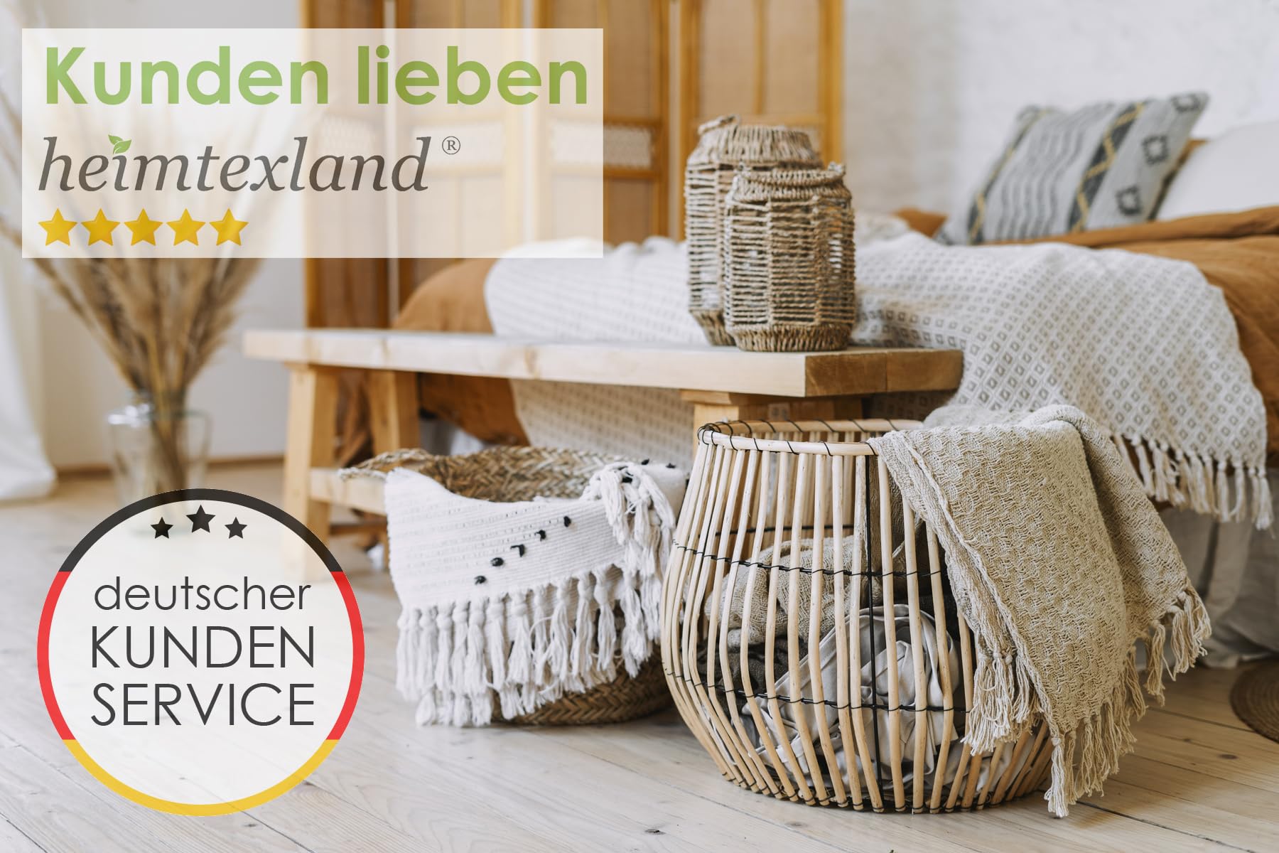 heimtexland Chevron Typ912 Strickdecke 180x130 Taupe Baumwolle