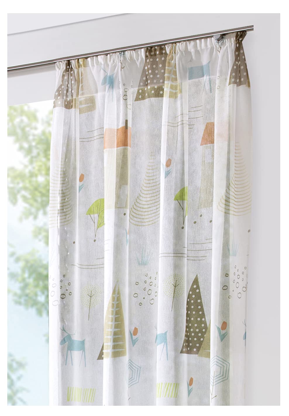 heimtexland Skandi Typ755 Kindergardine 245x135 bunt transparent