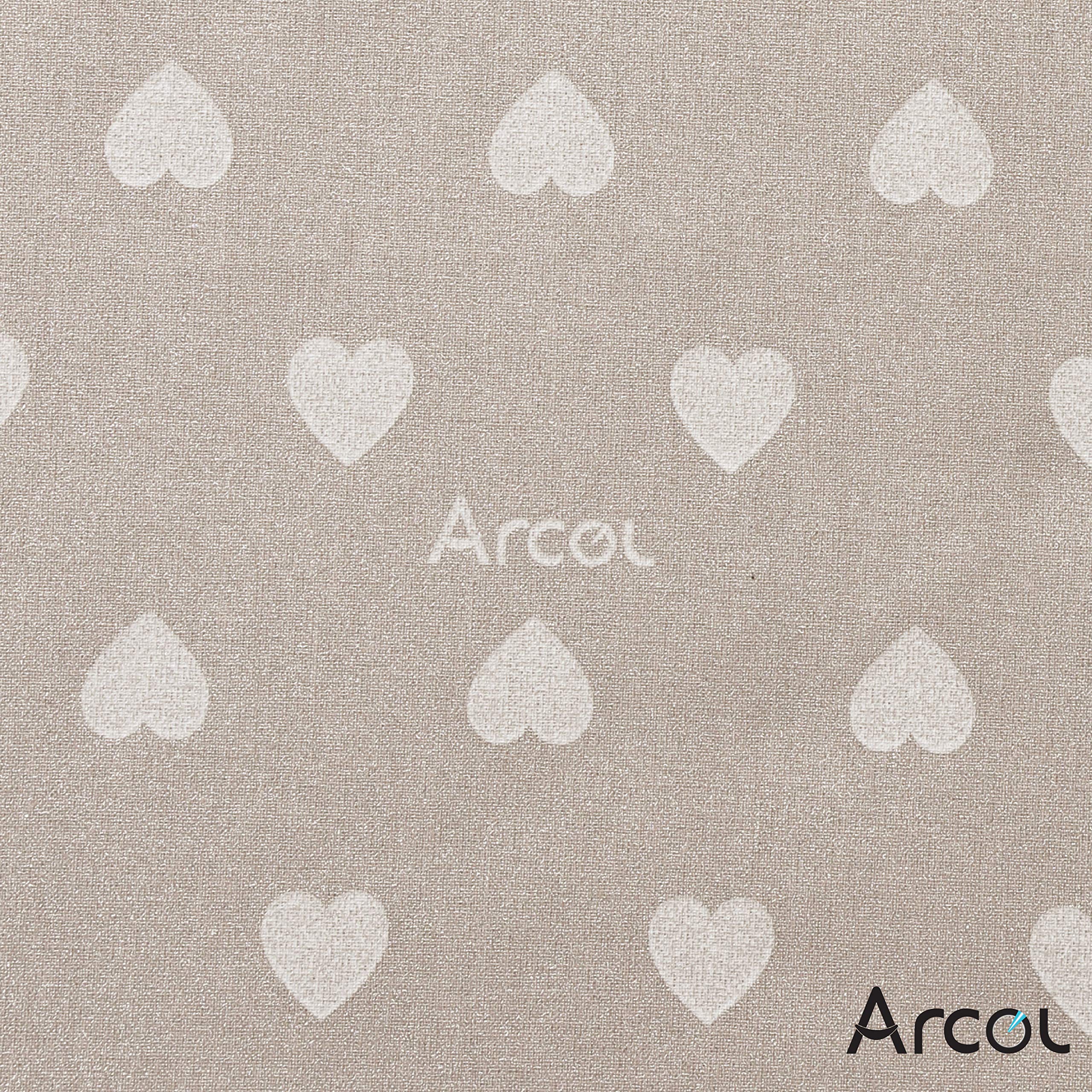 ARCOL Copertina Bügelbrettbezug 101x49cm Weiße Herzen Baumwolle