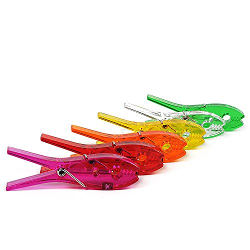 HAB & GUT MC480 Magnetklammern transparent 6er Set 7cm