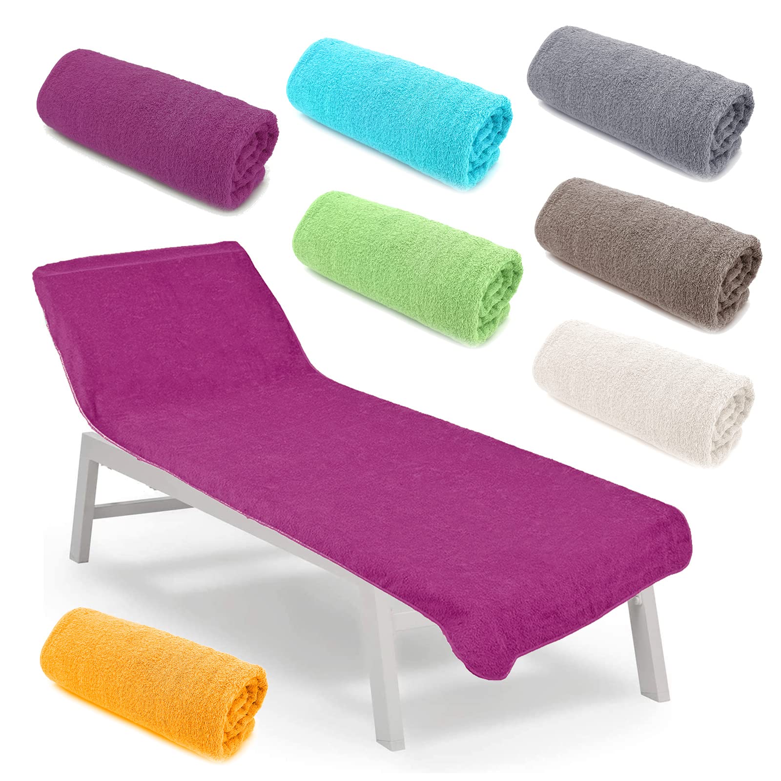 heimtexland Typ772 Liegestuhlauflage Aqua 75x200 Frottee