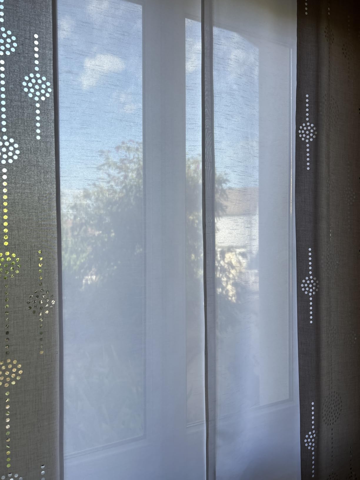 heimtexland Typ118 Schiebegardine 245x60 cm beere halbtransparent