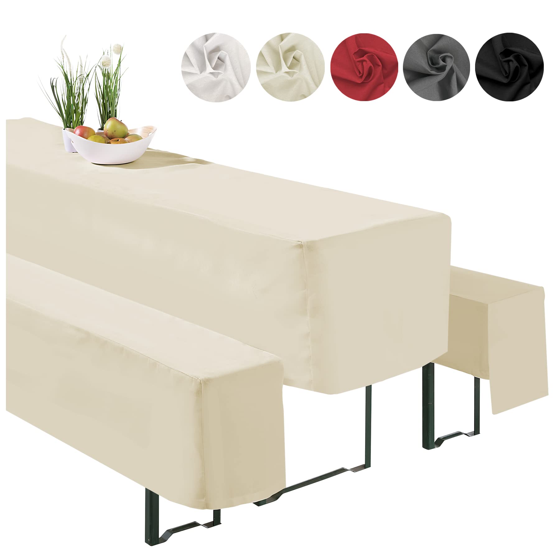 heimtexland Typ860 Hussen-Set 3-teilig Schwarz 70x220 cm