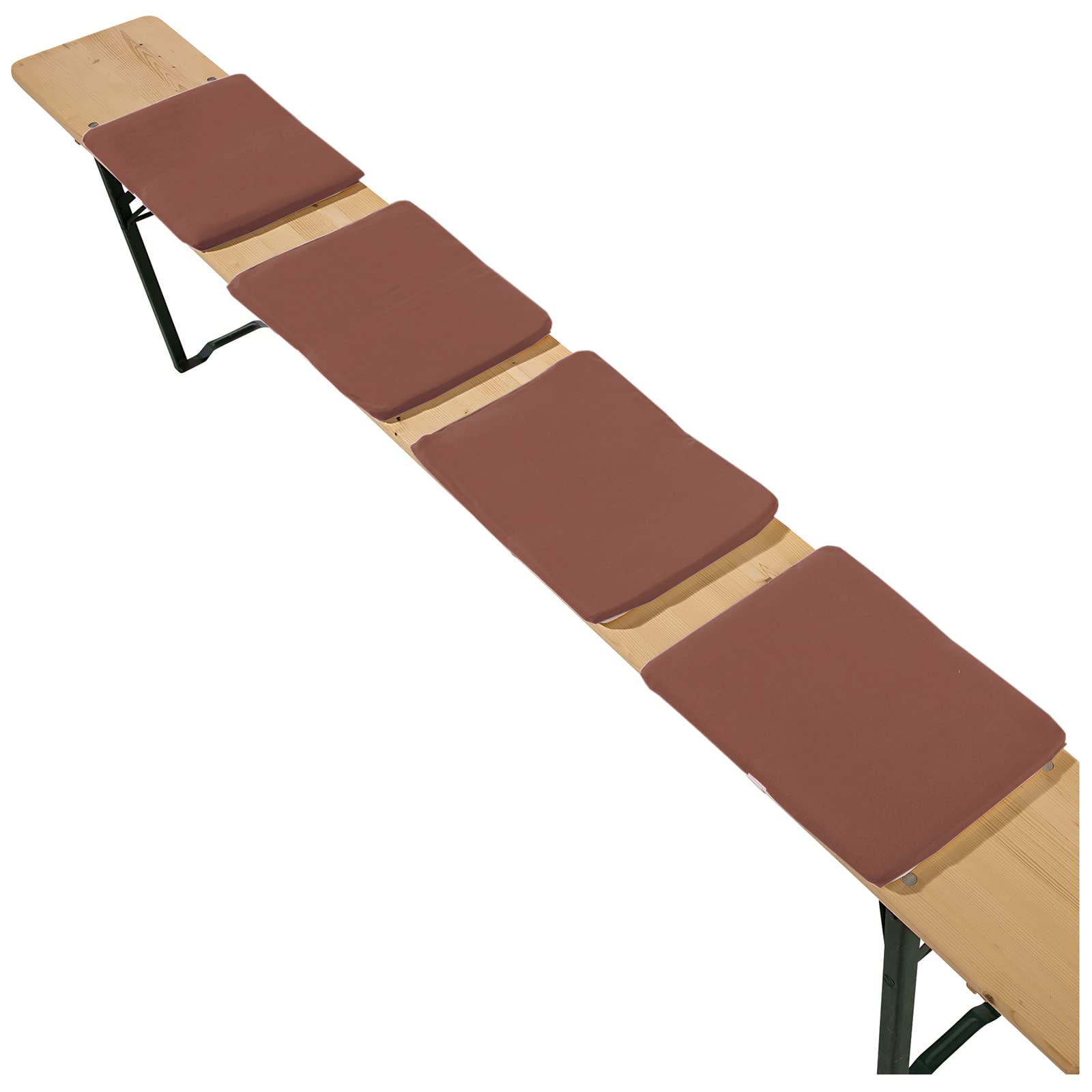 heimtexland Typ859 Sitzkissen 4er Set Braun Bierbank 25x36