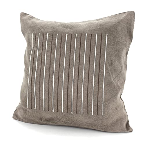 heimtexland Typ256 D5 Kissenhülle 40x40 cm Braun Wildleder-Optik