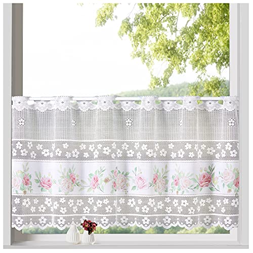 heimtexland Shabby Chic Typ763 Scheibengardine weiß 45x145 lichtdurchlässig