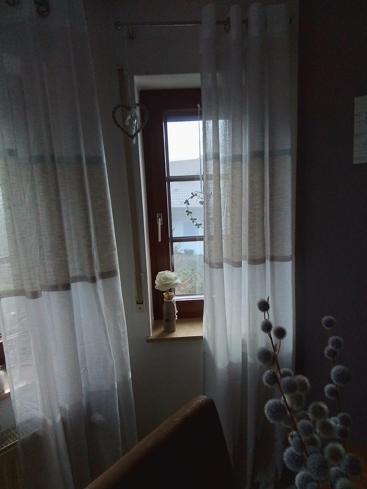 heimtexland Typ562 Ösenschal 245x140 cm sand halbtransparent