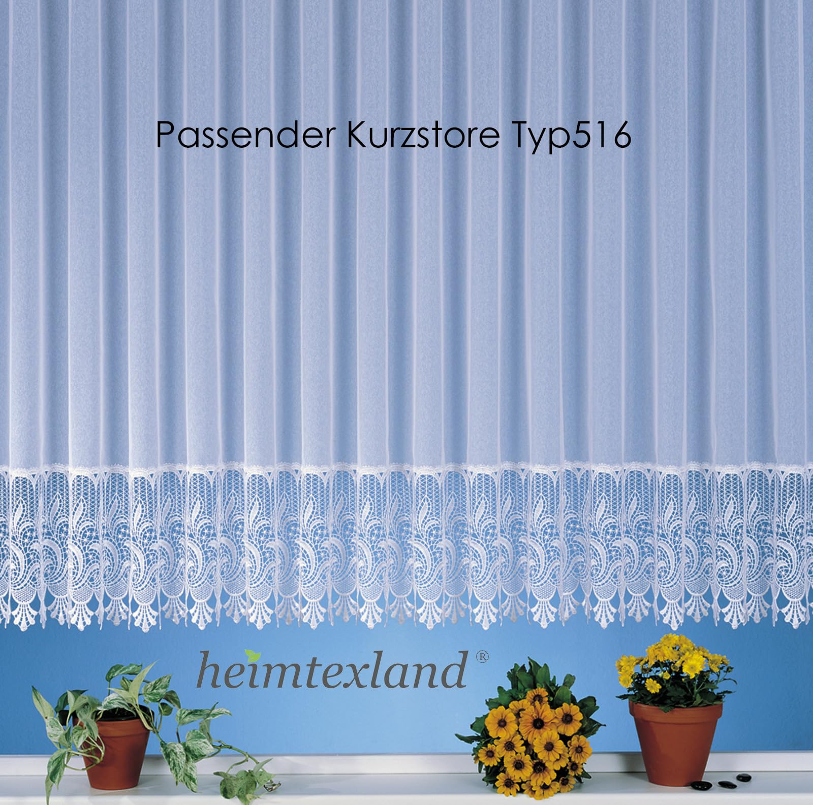 heimtexland Typ516 C-Bogen Store weiß 145x300 transparent