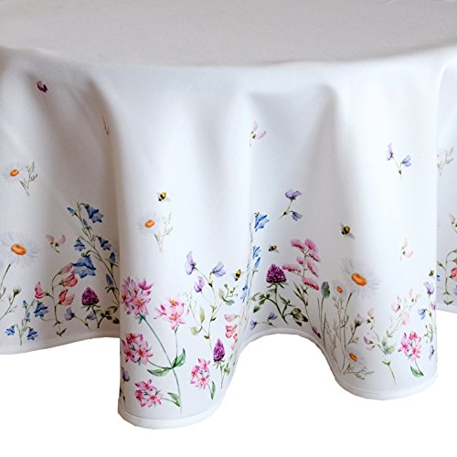 heimtexland Blumenwiese Typ520 Tischdecke rund 170 cm bunt