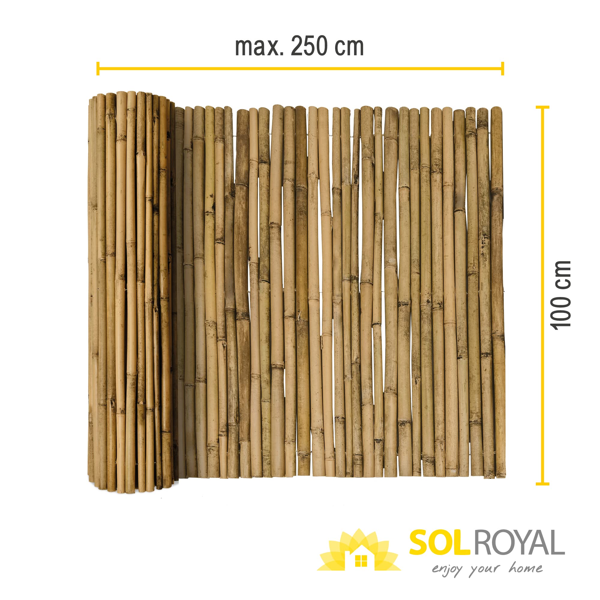 Sol Royal B38 Sichtschutzmatte 100x250 cm Bambus