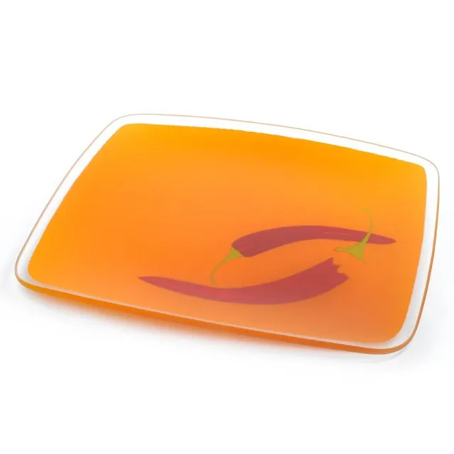 HAB & GUT QSC031 Glasschale Orange 27,7x25cm Riffelglas
