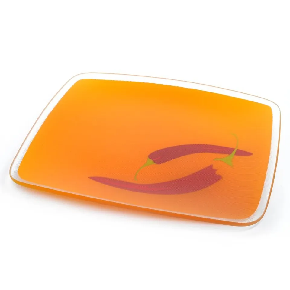 HAB & GUT QSC031 Glasschale Orange 27,7x25cm Riffelglas
