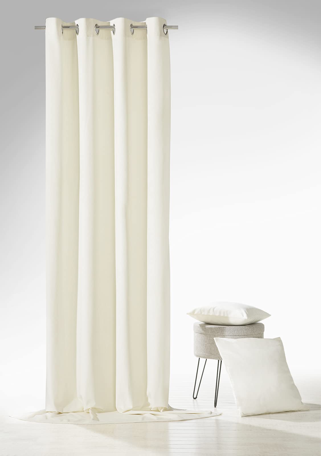 heimtexland Typ641 Ösenschal Creme 245x135 blickdicht