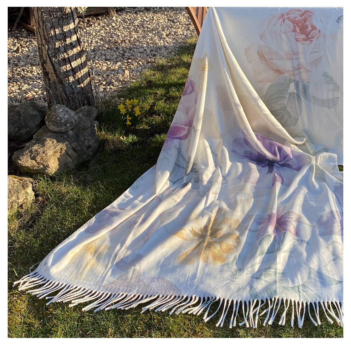 heimtexland Aquarell Typ735 Kuscheldecke 200x150 cm pastell