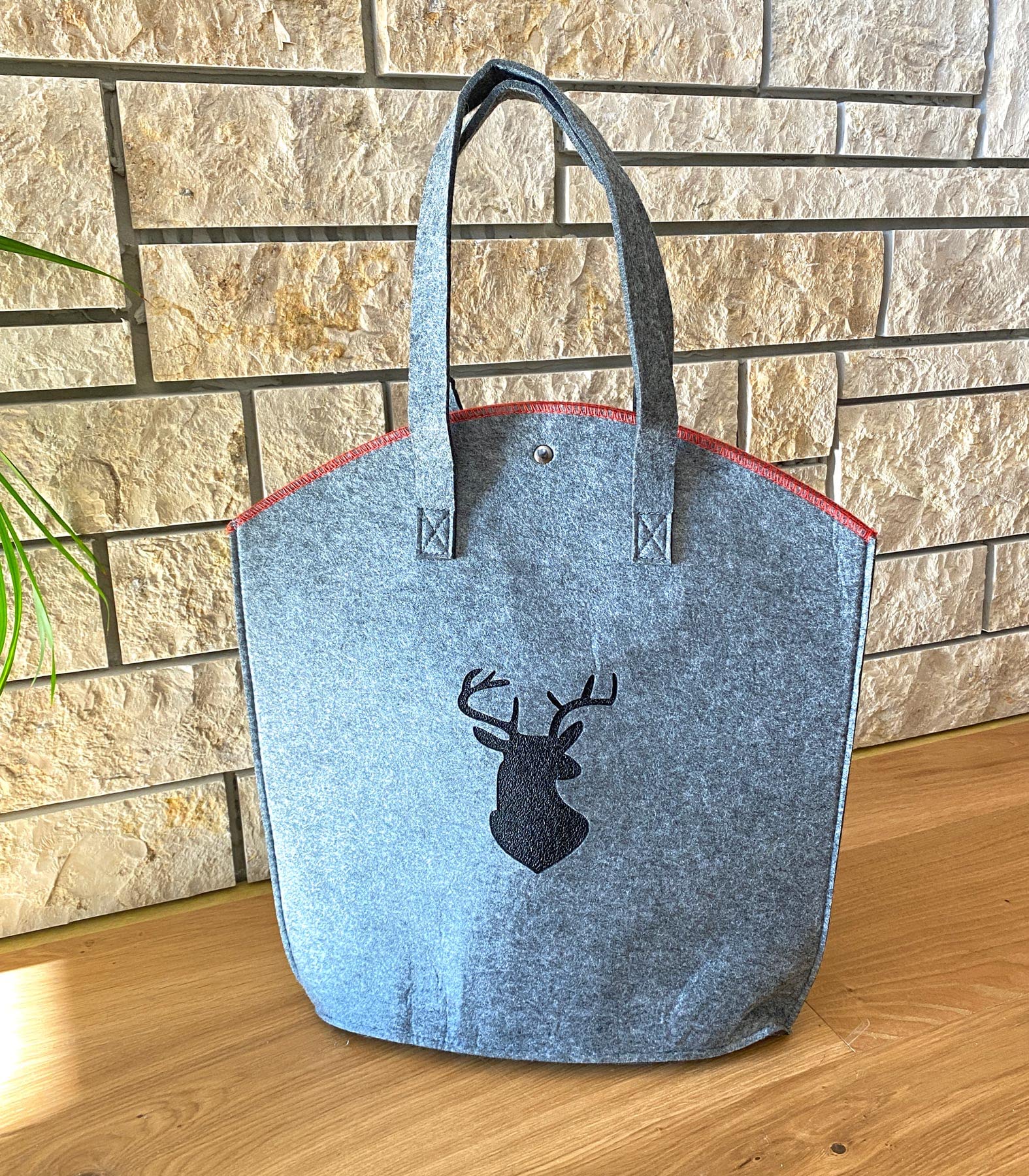 heimtexland Typ852 Handtasche Grau Anthrazit