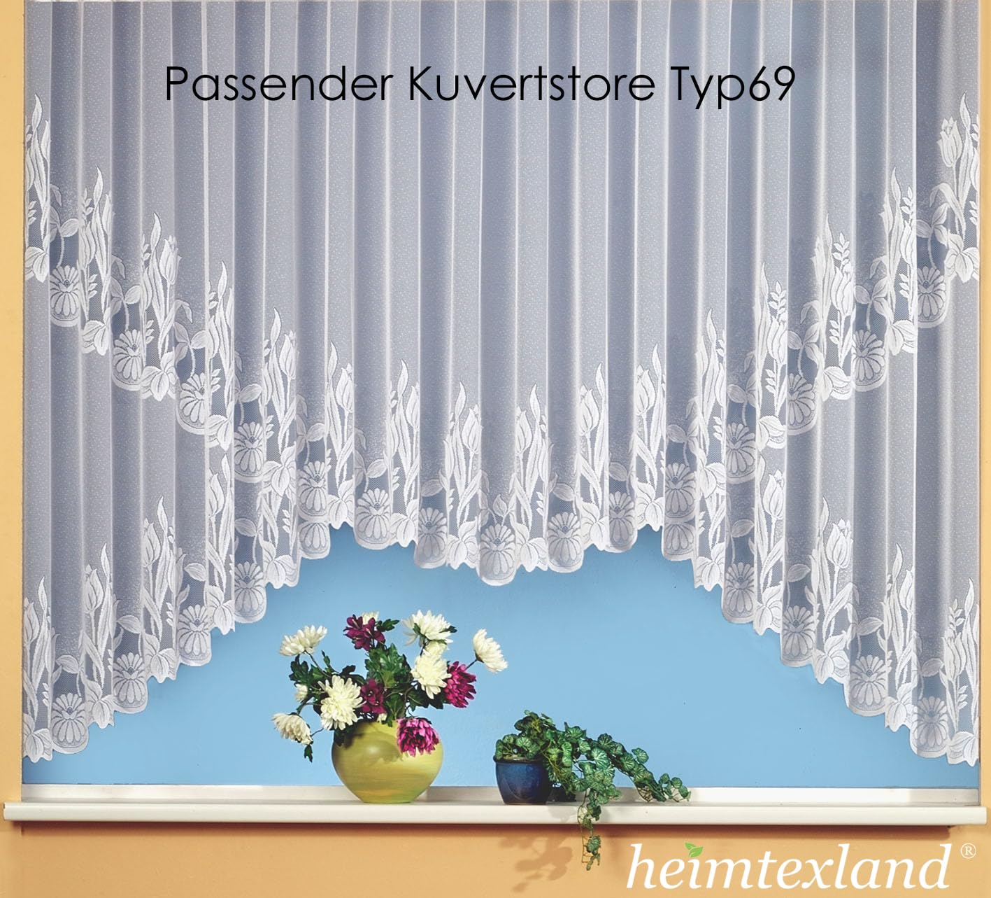 heimtexland Typ69 Store Gardine 160x450 cm weiß