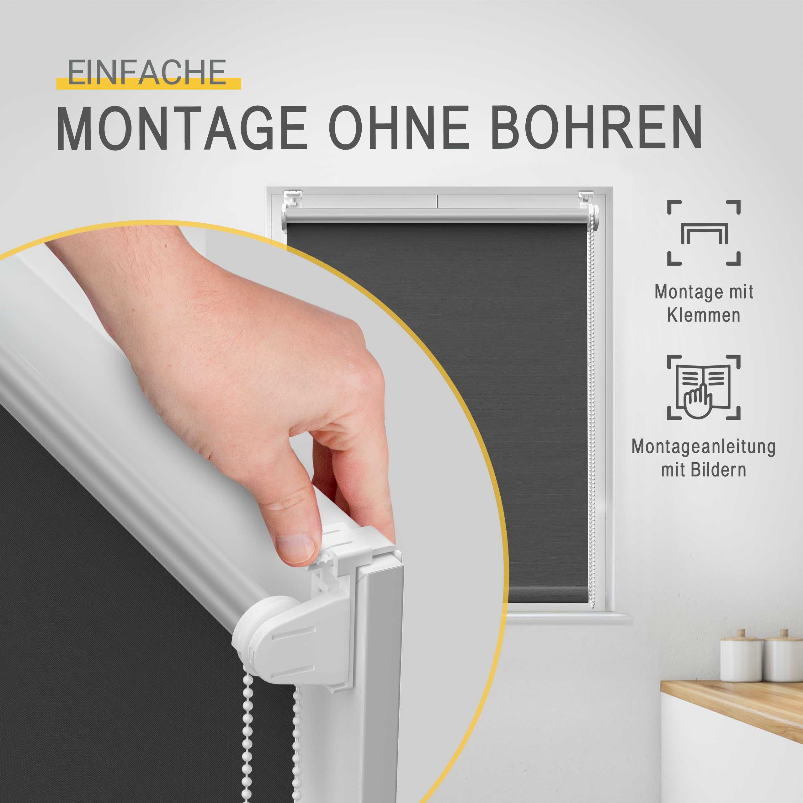 Sol Royal SolReflect T42 Thermorollo ohne Bohren verdunkelnd