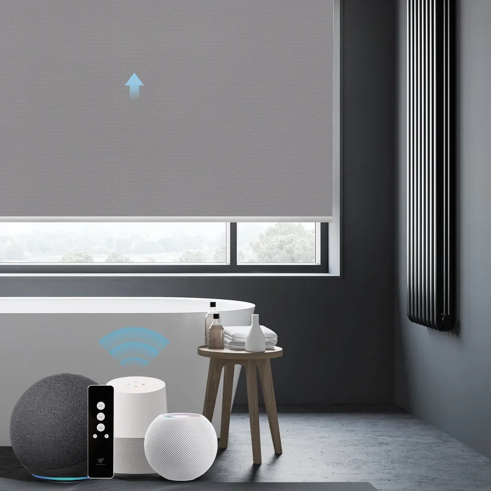 SmartWings Home Vinyl Blackout Rollo motorisiert blickdicht