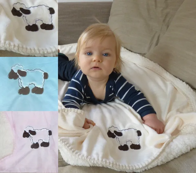 heimtexland Typ172 Babydecke 70x100 cm Hellblau Fell