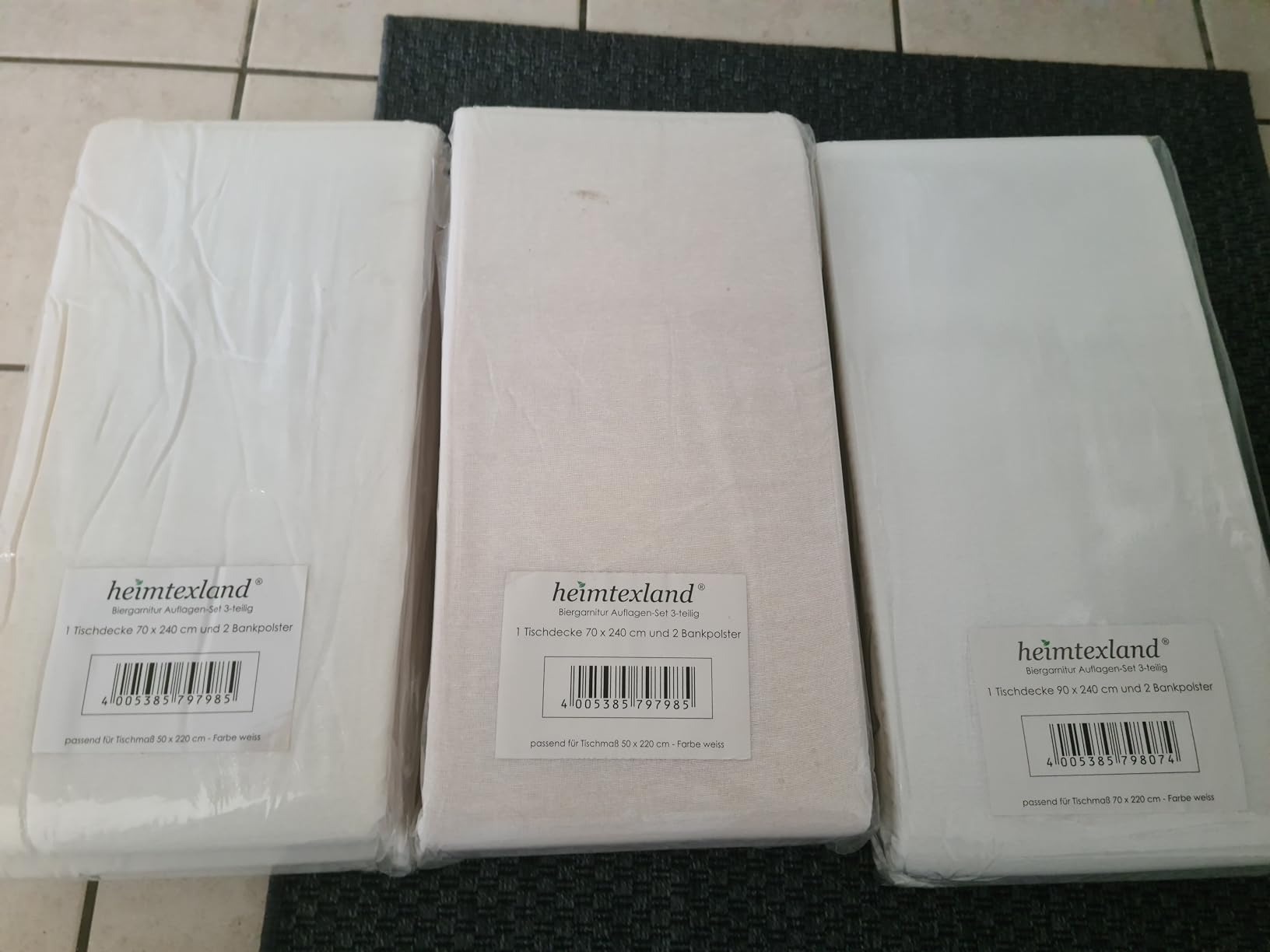 heimtexland Typ698 Bierzeltauflage 50x220 Beere 3-teilig