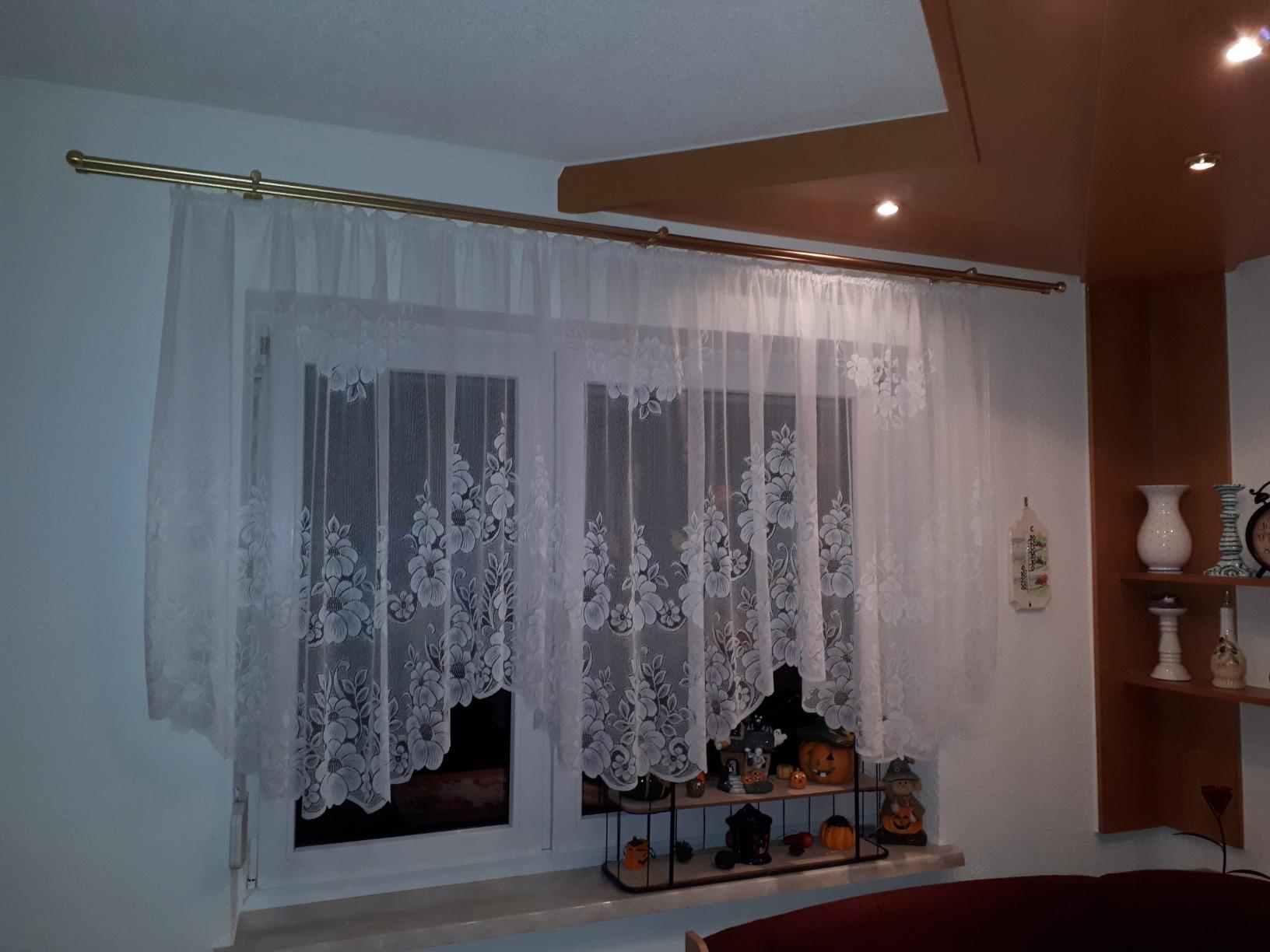 heimtexland Jacquard Typ1 Bogenstore 125x300 cm weiß halbtransparent
