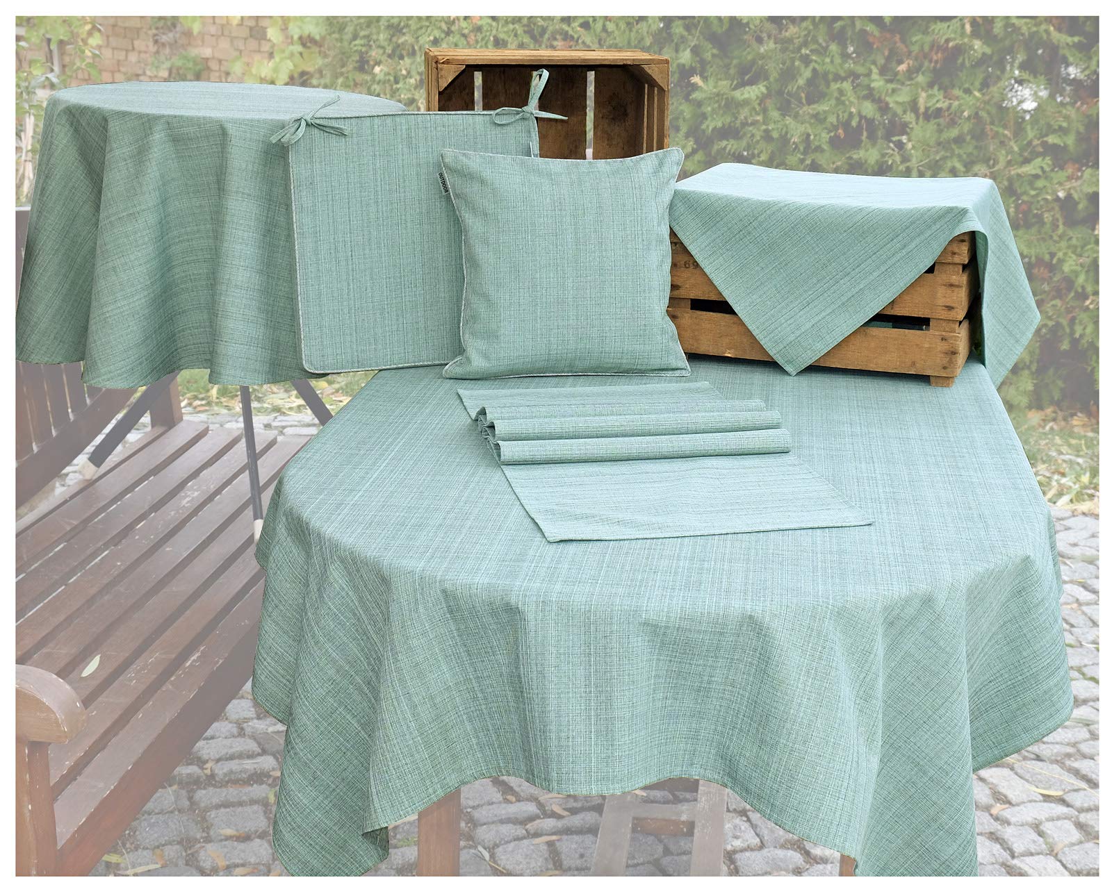 heimtexland Typ645 Tischläufer Outdoor Mint 40x140 cm